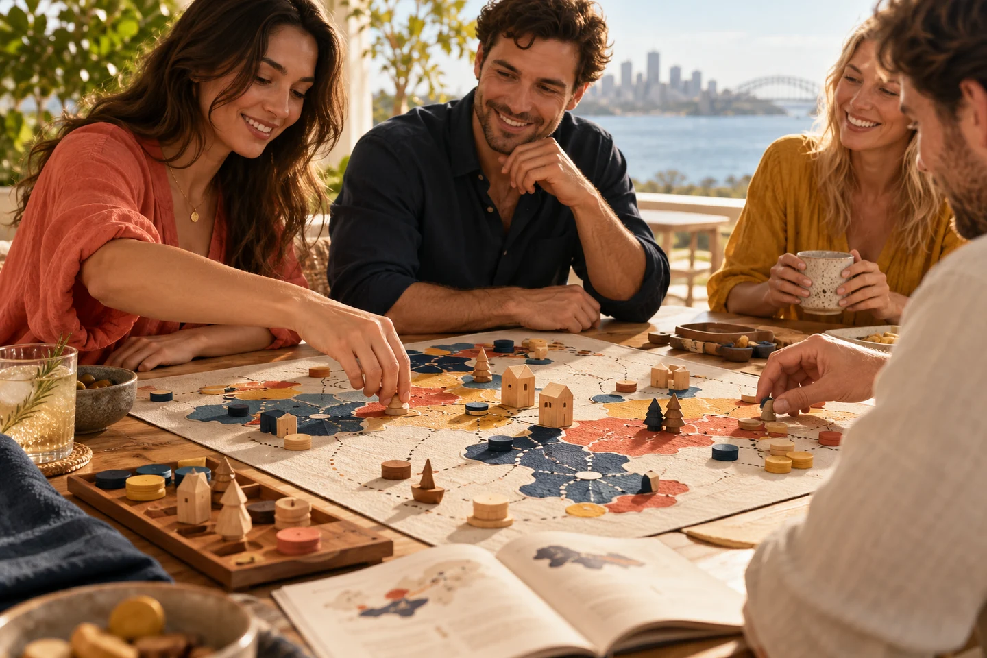 End with a result the table owns together.